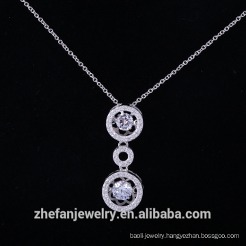 Solid silver dancingcz pendant diamond stone from china fashion jewelry supplier